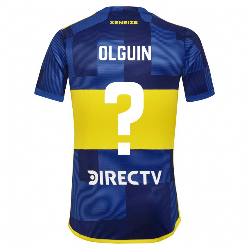 Gyermek Matias Olguin #0 Kék Sárga Hazai Jersey 2024/25 Mez Póló Ing