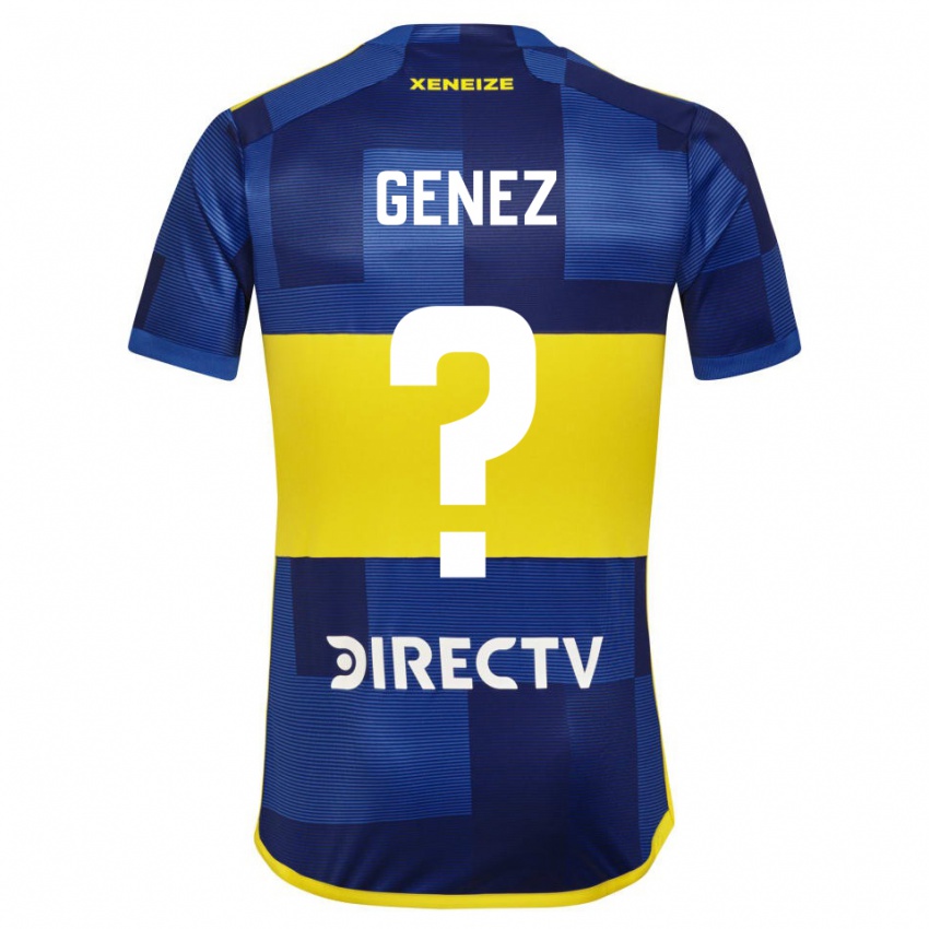 Gyermek Nahuel Genez #0 Kék Sárga Hazai Jersey 2024/25 Mez Póló Ing