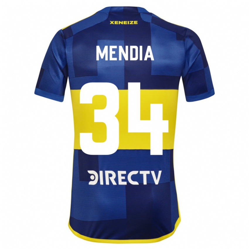 Gyermek Mateo Mendia #34 Kék Sárga Hazai Jersey 2024/25 Mez Póló Ing