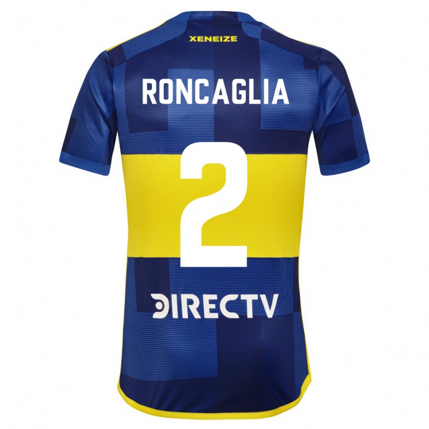 Gyermek Facundo Roncaglia #2 Kék Sárga Hazai Jersey 2024/25 Mez Póló Ing