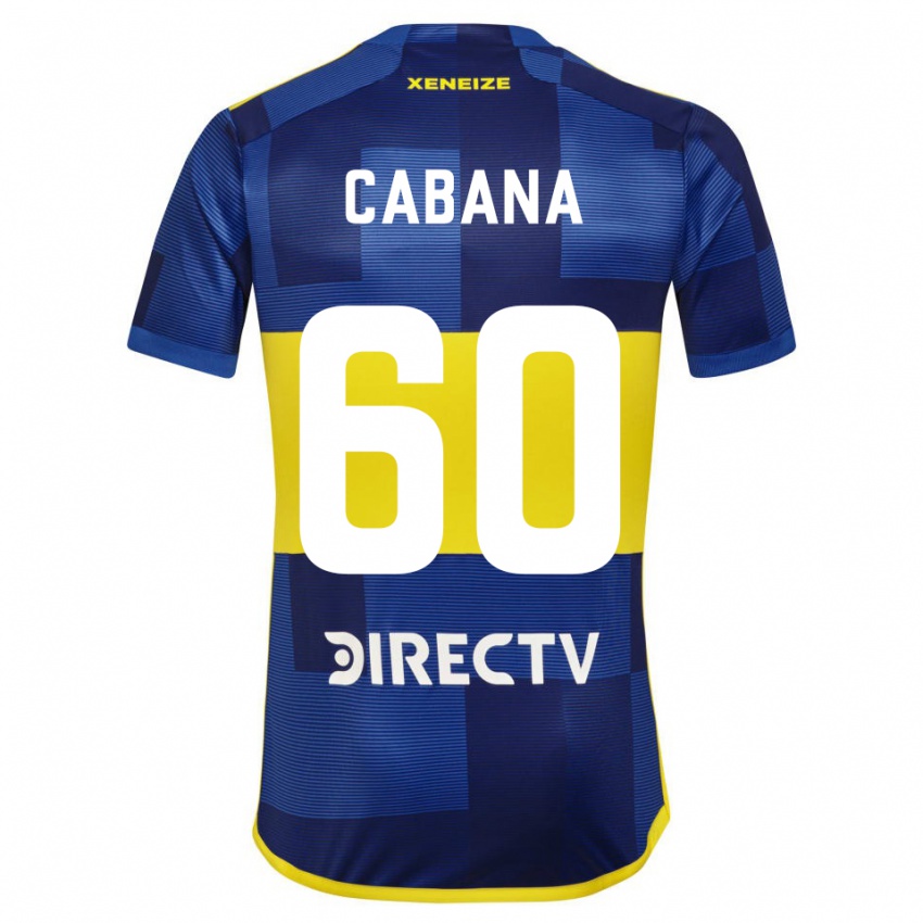 Gyermek Juan Pablo Cabana #60 Kék Sárga Hazai Jersey 2024/25 Mez Póló Ing