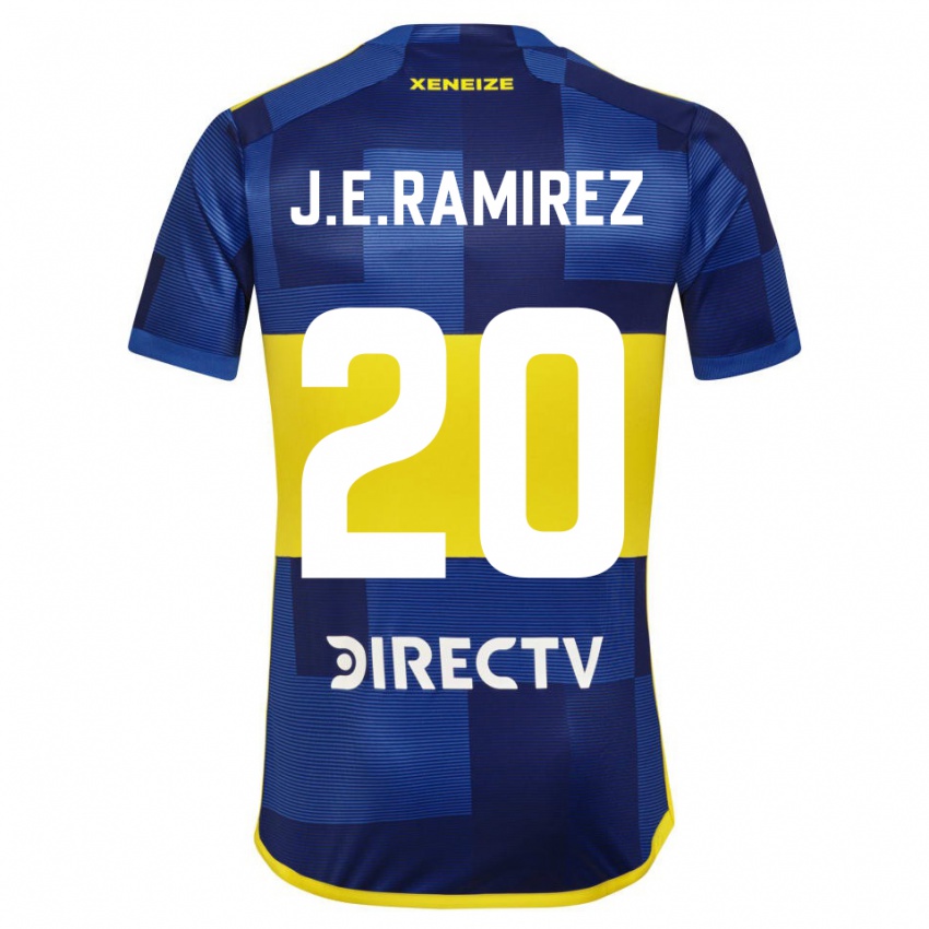 Gyermek Juan Edgardo Ramirez #20 Kék Sárga Hazai Jersey 2024/25 Mez Póló Ing