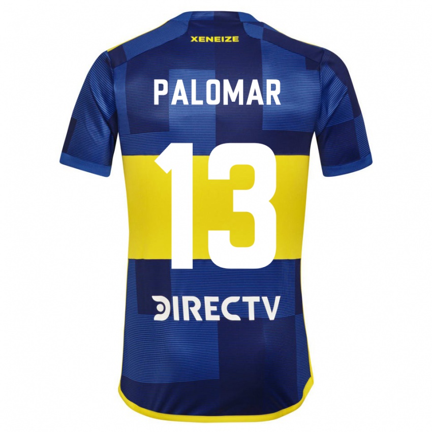 Gyermek Estefania Palomar #13 Kék Sárga Hazai Jersey 2024/25 Mez Póló Ing