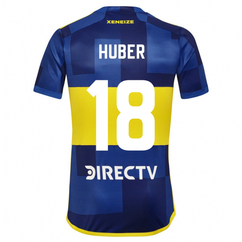 Gyermek Clarisa Huber #18 Kék Sárga Hazai Jersey 2024/25 Mez Póló Ing