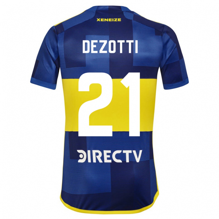 Gyermek Martina Dezotti #21 Kék Sárga Hazai Jersey 2024/25 Mez Póló Ing