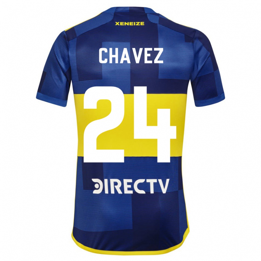 Gyermek Gabriela Chavez #24 Kék Sárga Hazai Jersey 2024/25 Mez Póló Ing