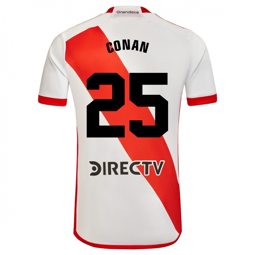 Gyermek Conan Ledesma #25 Fehér Piros Hazai Jersey 2024/25 Mez Póló Ing