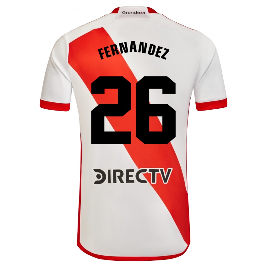 Gyermek Nacho Fernández #26 Fehér Piros Hazai Jersey 2024/25 Mez Póló Ing