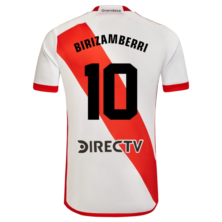 Gyermek María Carolina Birizamberri Rivero #10 Fehér Piros Hazai Jersey 2024/25 Mez Póló Ing