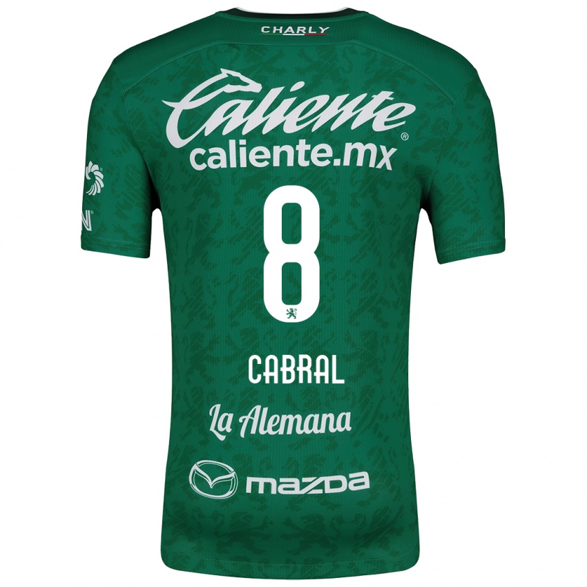 Gyermek Luciano Cabral #8 Zöld Fehér Hazai Jersey 2024/25 Mez Póló Ing