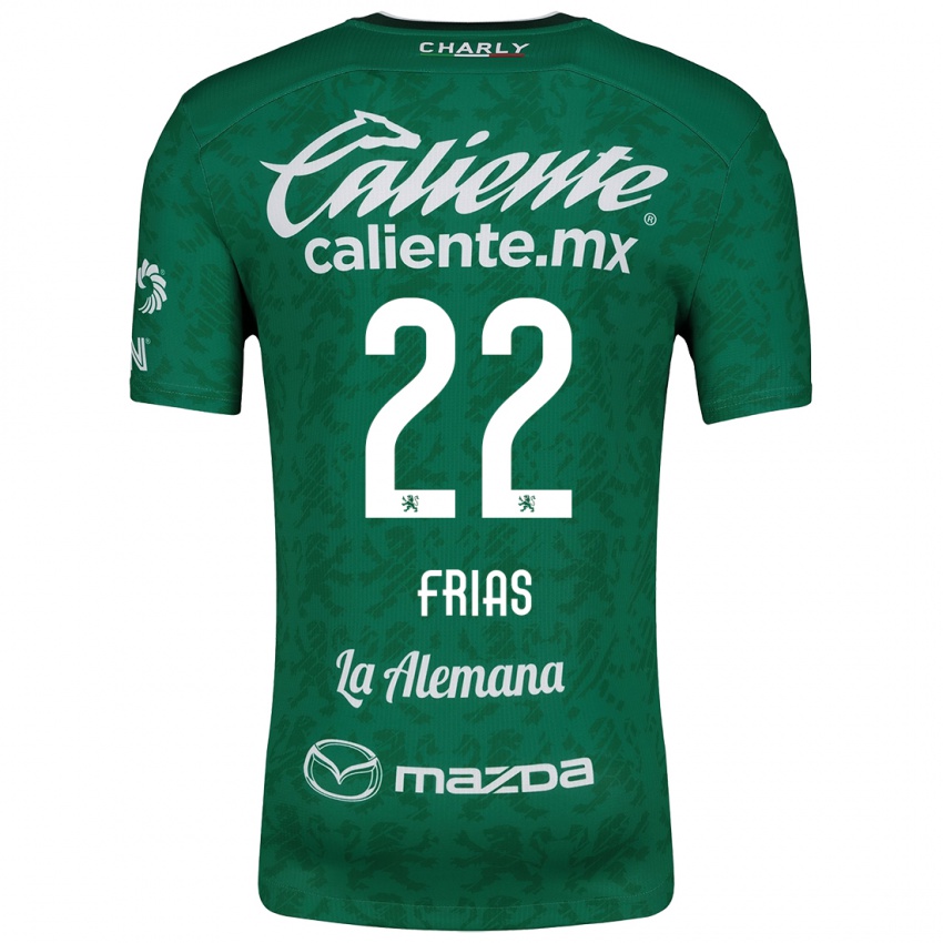 Gyermek Adonis Frías #22 Zöld Fehér Hazai Jersey 2024/25 Mez Póló Ing