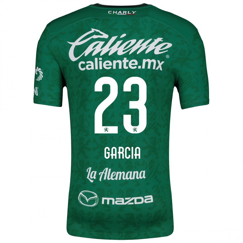 Gyermek Óscar García #23 Zöld Fehér Hazai Jersey 2024/25 Mez Póló Ing