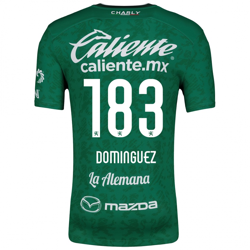 Gyermek Jesús Domínguez #183 Zöld Fehér Hazai Jersey 2024/25 Mez Póló Ing