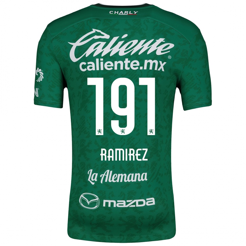 Gyermek Ian Ramírez #191 Zöld Fehér Hazai Jersey 2024/25 Mez Póló Ing