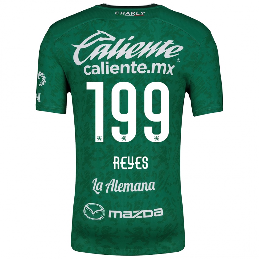 Gyermek Jonathan Reyes #199 Zöld Fehér Hazai Jersey 2024/25 Mez Póló Ing