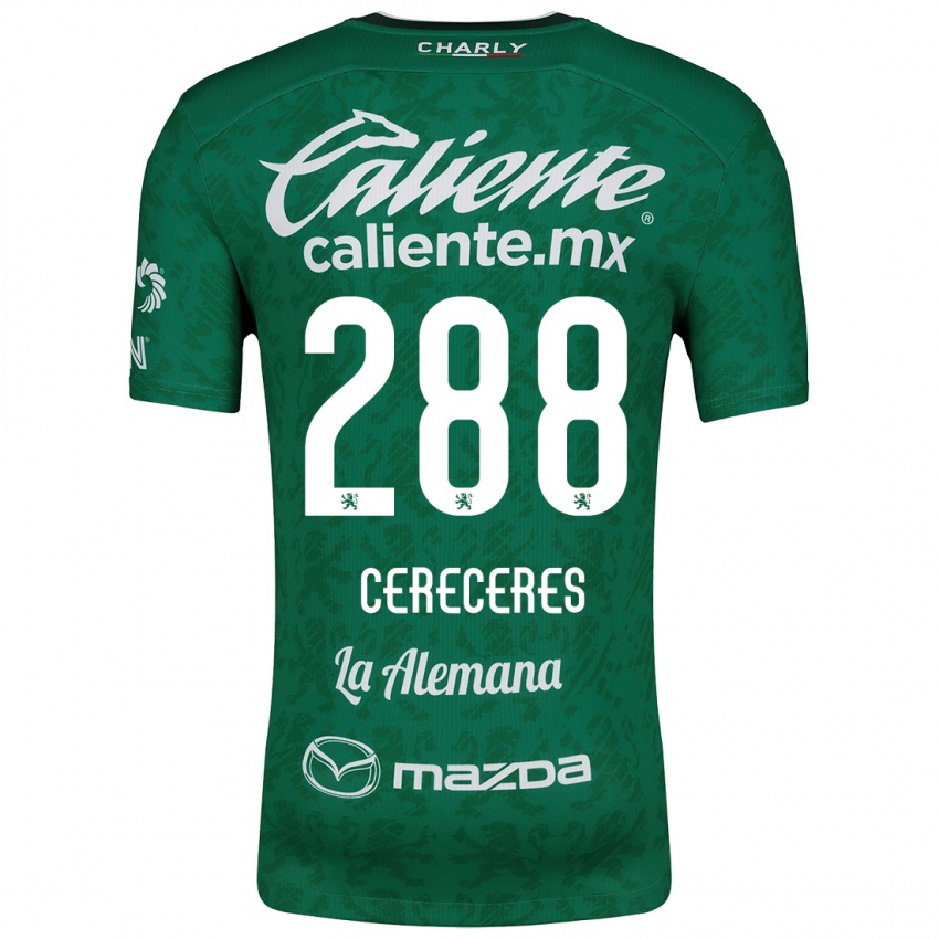 Gyermek Thomas Cereceres #288 Zöld Fehér Hazai Jersey 2024/25 Mez Póló Ing