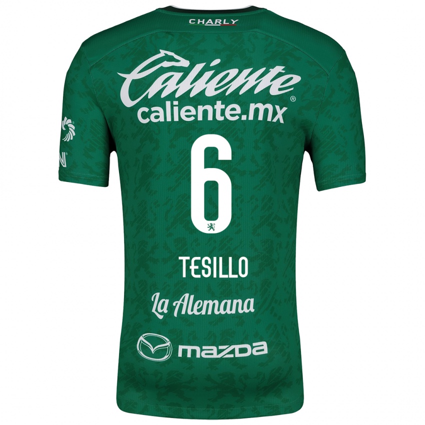 Gyermek William Tesillo #6 Zöld Fehér Hazai Jersey 2024/25 Mez Póló Ing