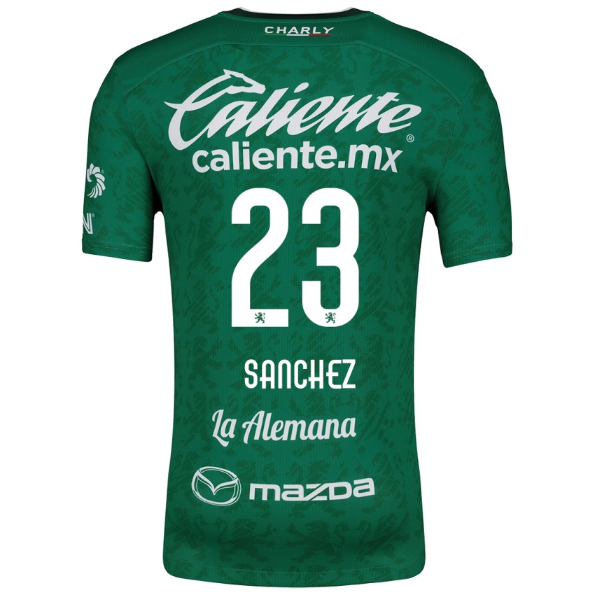 Gyermek Borja Sánchez #23 Zöld Fehér Hazai Jersey 2024/25 Mez Póló Ing