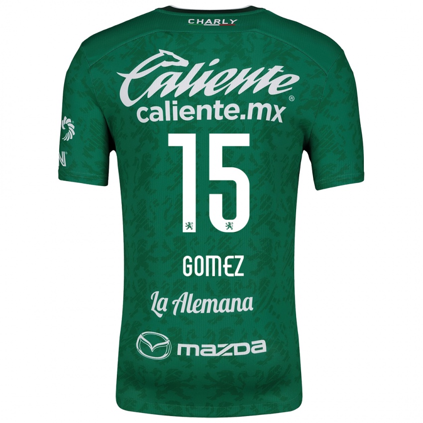 Gyermek Paulina Gómez #15 Zöld Fehér Hazai Jersey 2024/25 Mez Póló Ing