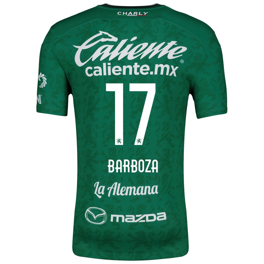 Gyermek Marypaz Barboza #17 Zöld Fehér Hazai Jersey 2024/25 Mez Póló Ing