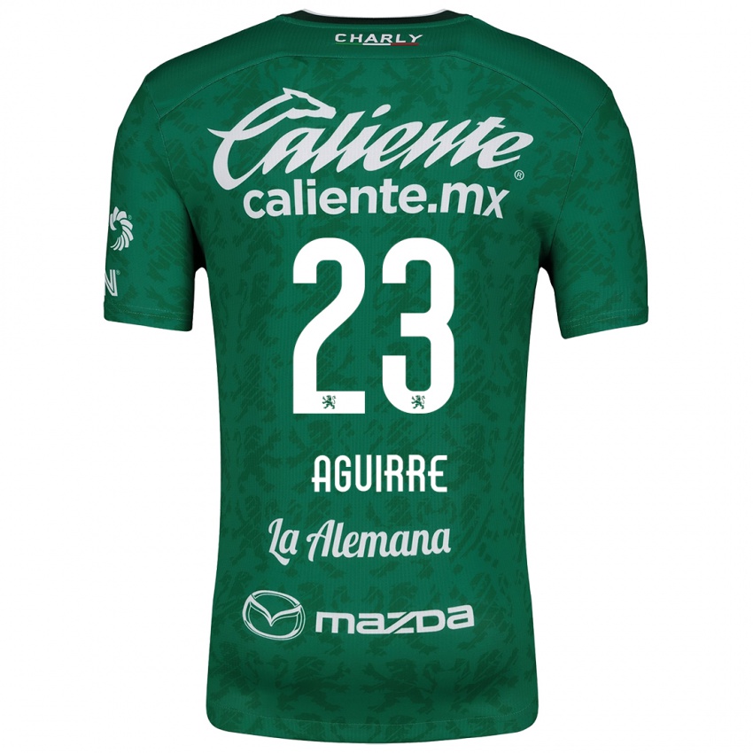 Gyermek Zoe Aguirre #23 Zöld Fehér Hazai Jersey 2024/25 Mez Póló Ing