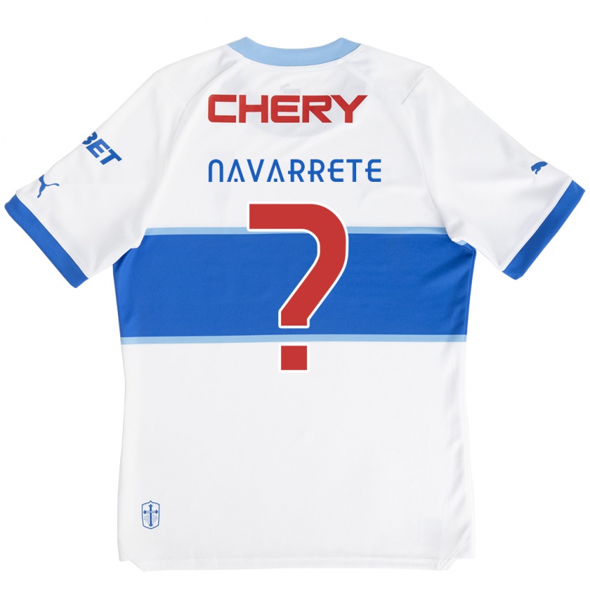 Gyermek Carlos Navarrete #0 Fehér Kék Hazai Jersey 2024/25 Mez Póló Ing