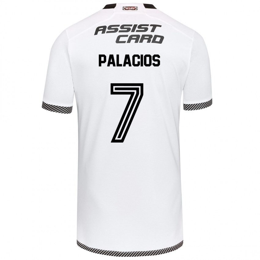 Gyermek Carlos Palacios #7 Fehér Fekete Hazai Jersey 2024/25 Mez Póló Ing