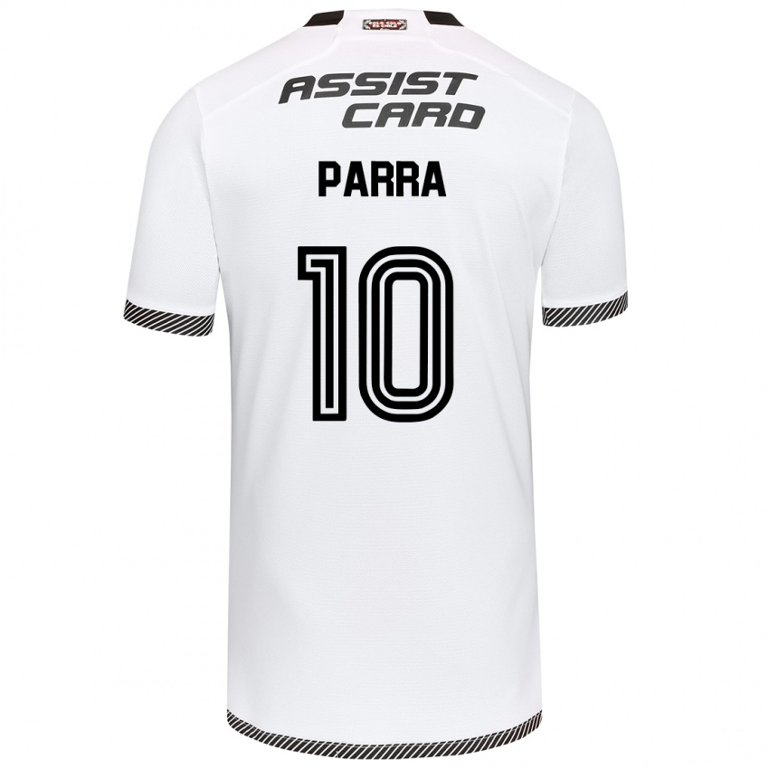 Gyermek Pablo Parra #10 Fehér Fekete Hazai Jersey 2024/25 Mez Póló Ing