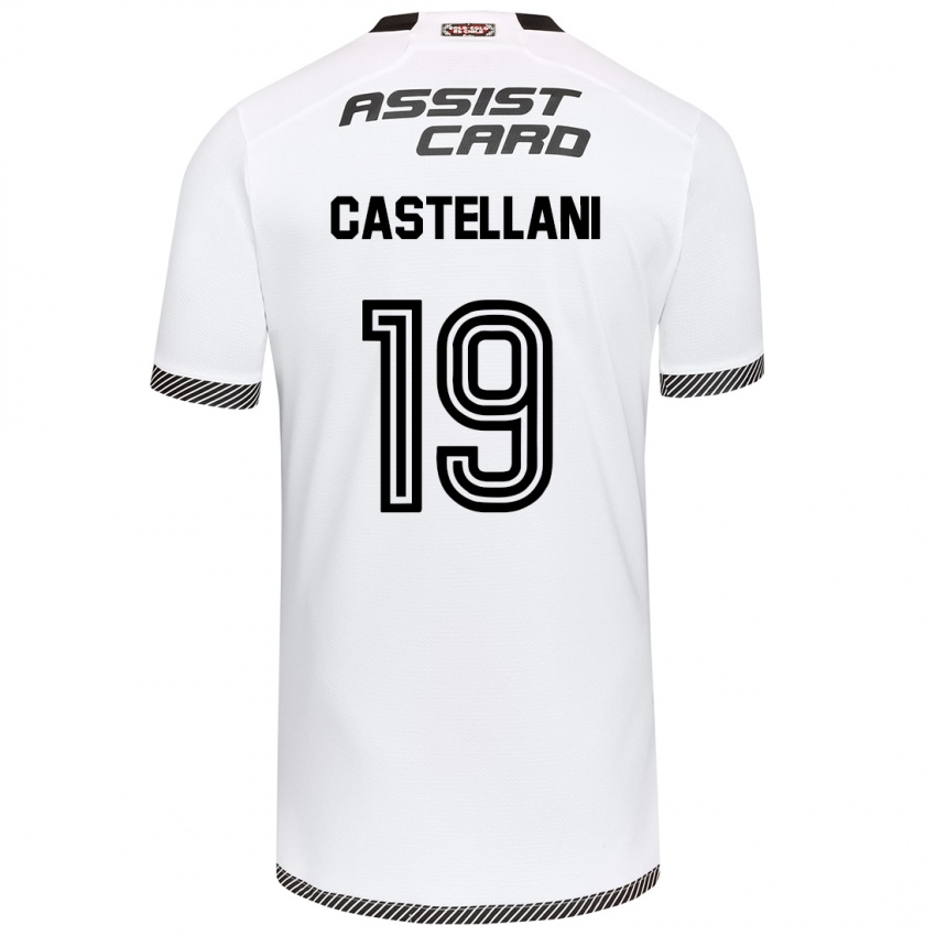 Gyermek Gonzalo Castellani #19 Fehér Fekete Hazai Jersey 2024/25 Mez Póló Ing