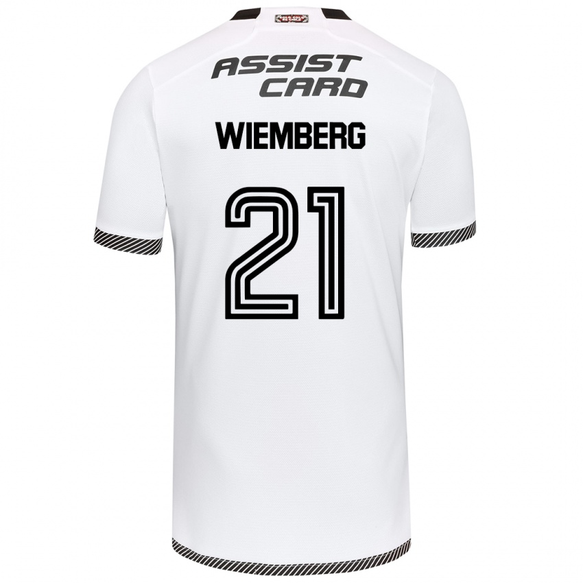 Gyermek Erick Wiemberg #21 Fehér Fekete Hazai Jersey 2024/25 Mez Póló Ing