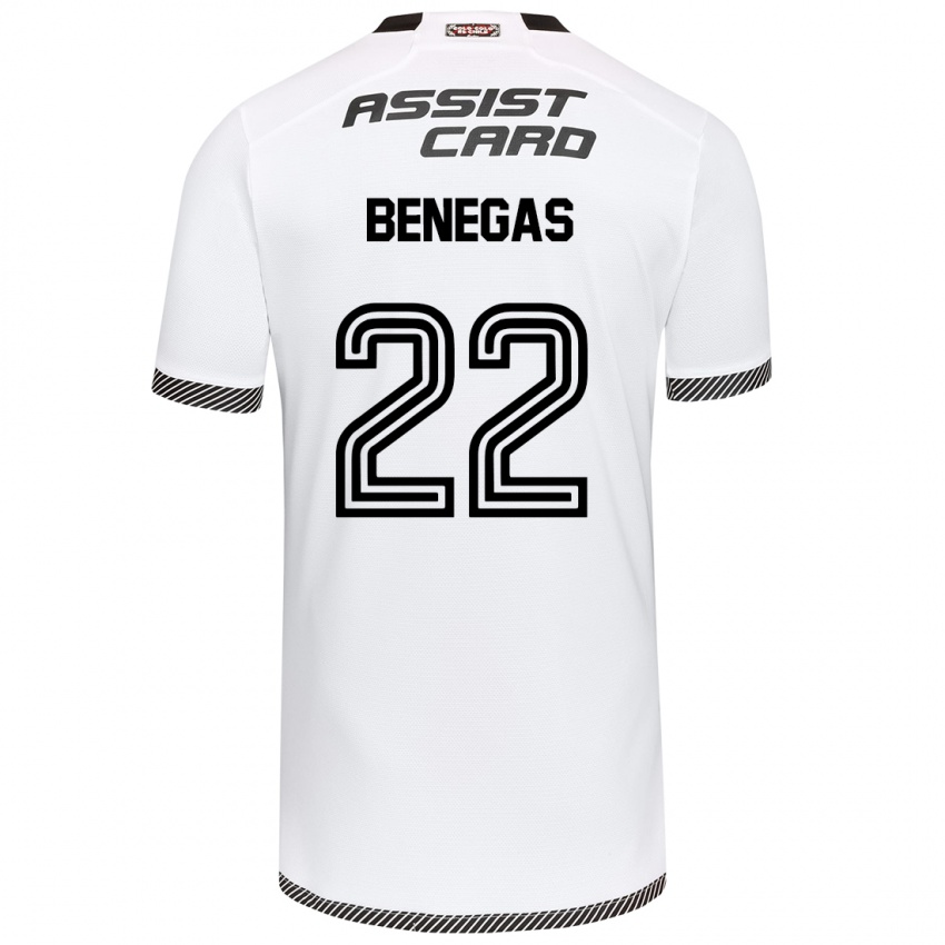 Gyermek Leandro Benegas #22 Fehér Fekete Hazai Jersey 2024/25 Mez Póló Ing