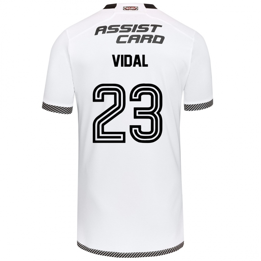 Gyermek Arturo Vidal #23 Fehér Fekete Hazai Jersey 2024/25 Mez Póló Ing