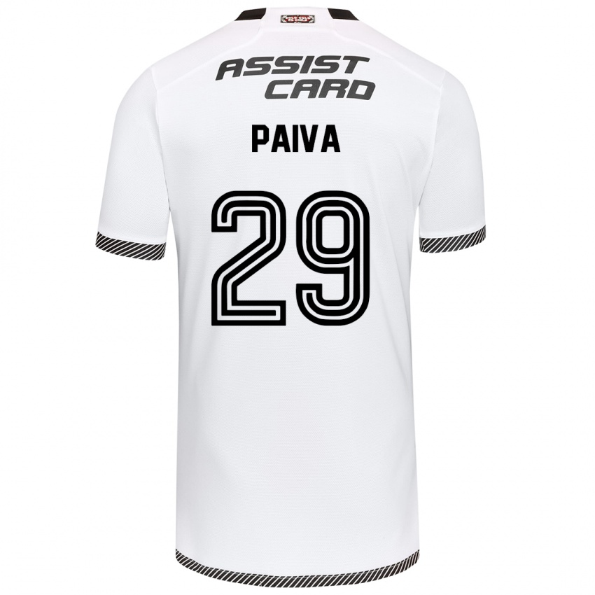 Gyermek Guillermo Paiva #29 Fehér Fekete Hazai Jersey 2024/25 Mez Póló Ing