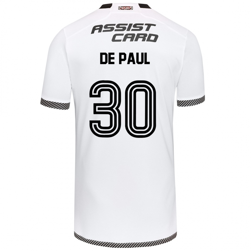 Gyermek Fernando De Paul #30 Fehér Fekete Hazai Jersey 2024/25 Mez Póló Ing