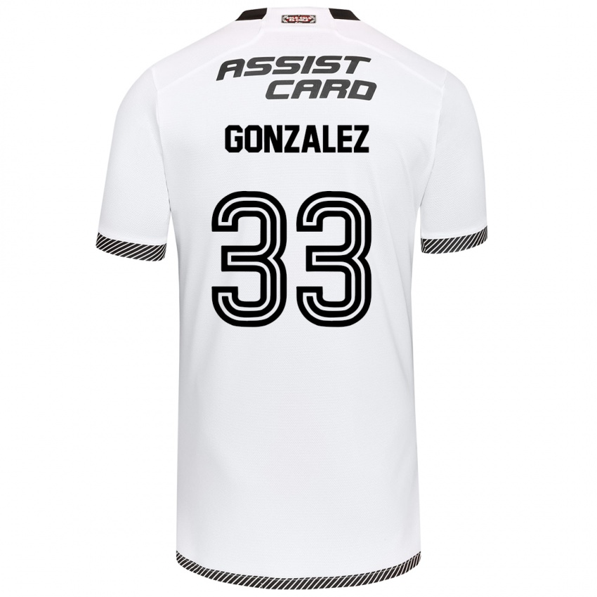 Gyermek Ramiro González #33 Fehér Fekete Hazai Jersey 2024/25 Mez Póló Ing