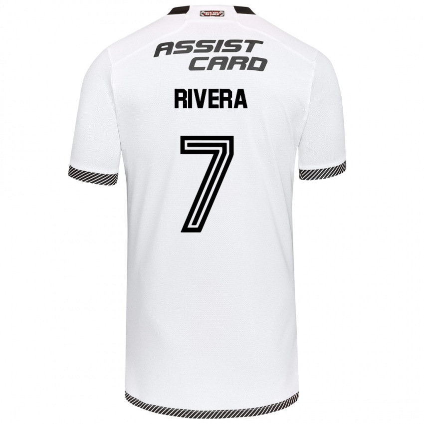 Gyermek Francisco Rivera #7 Fehér Fekete Hazai Jersey 2024/25 Mez Póló Ing