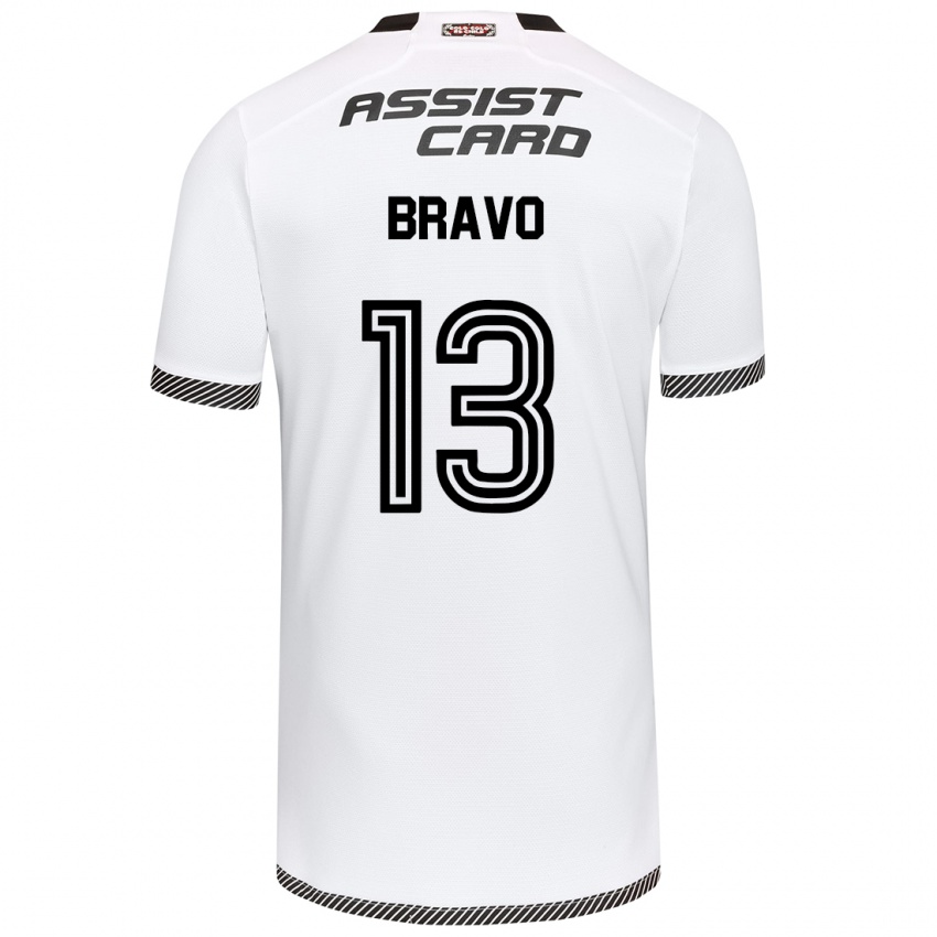 Gyermek Santiago Bravo #13 Fehér Fekete Hazai Jersey 2024/25 Mez Póló Ing