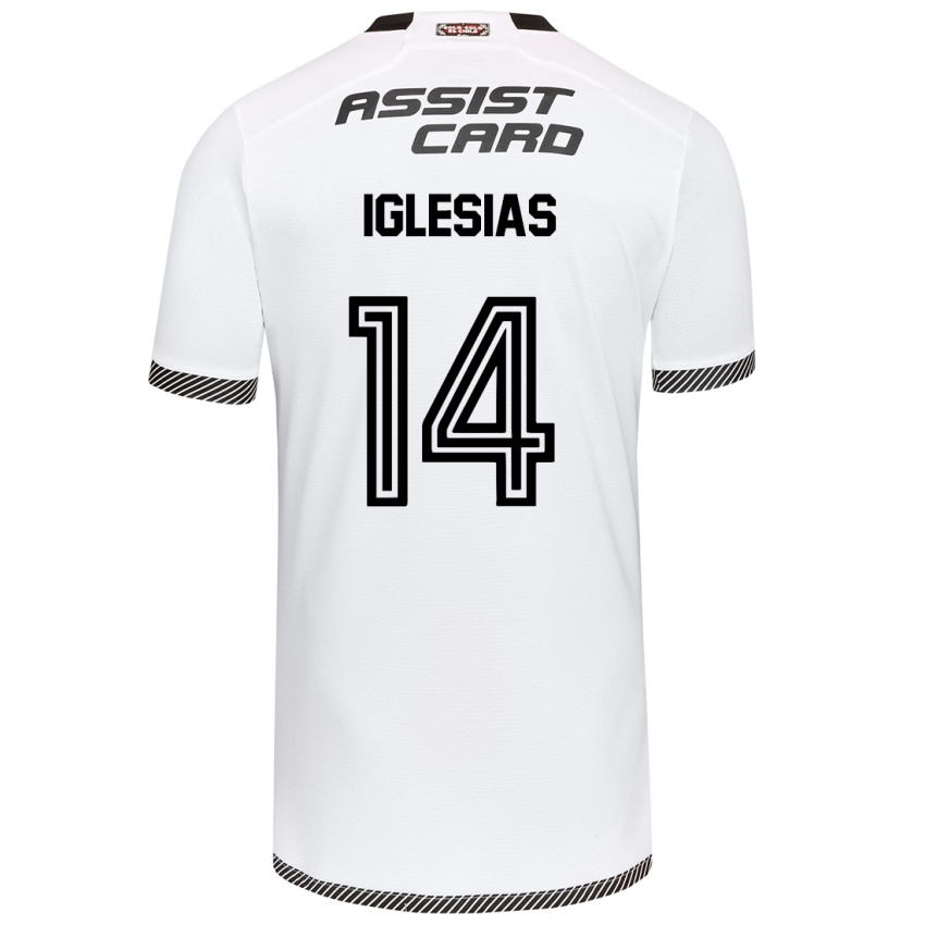 Gyermek Luciano Iglesias #14 Fehér Fekete Hazai Jersey 2024/25 Mez Póló Ing