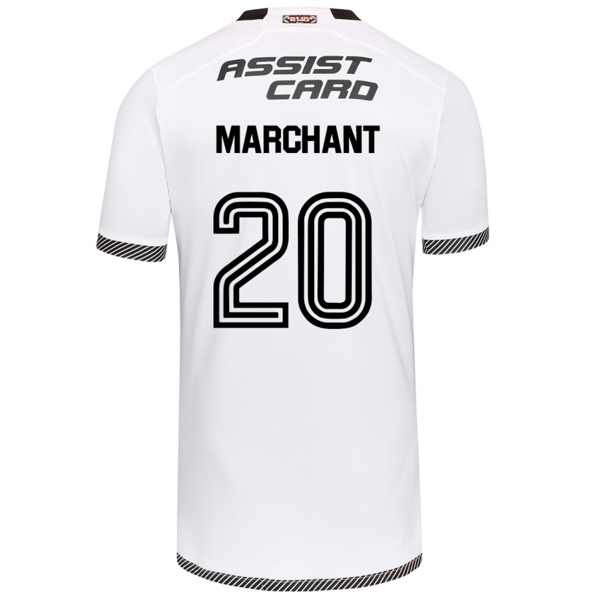 Gyermek Francisco Marchant #20 Fehér Fekete Hazai Jersey 2024/25 Mez Póló Ing