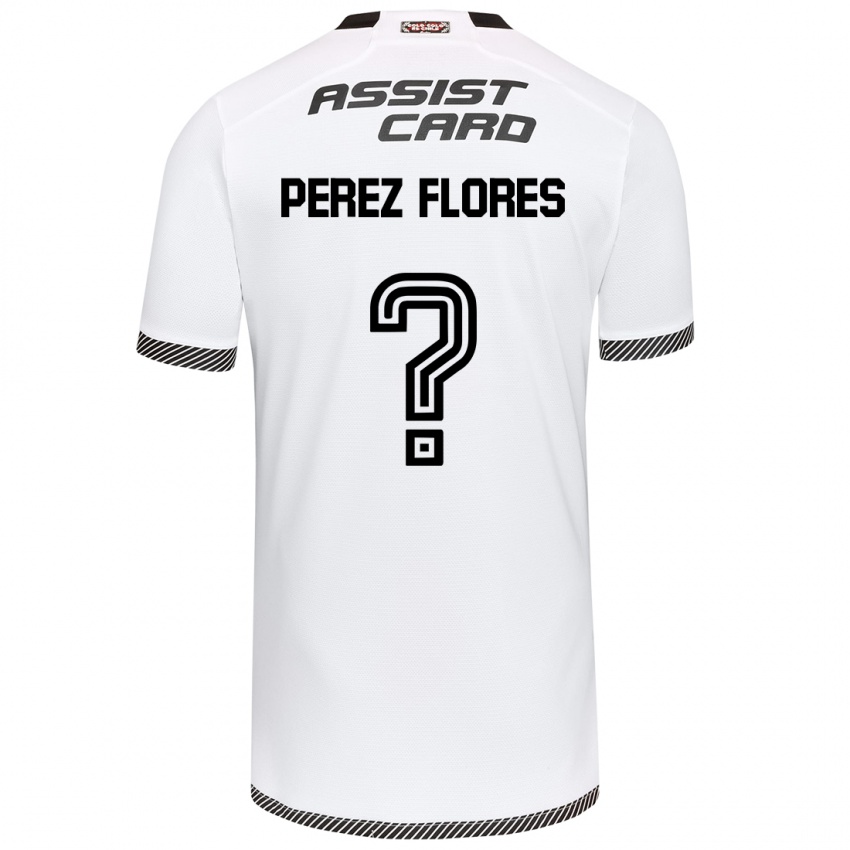 Gyermek Benjamín Pérez Flores #0 Fehér Fekete Hazai Jersey 2024/25 Mez Póló Ing