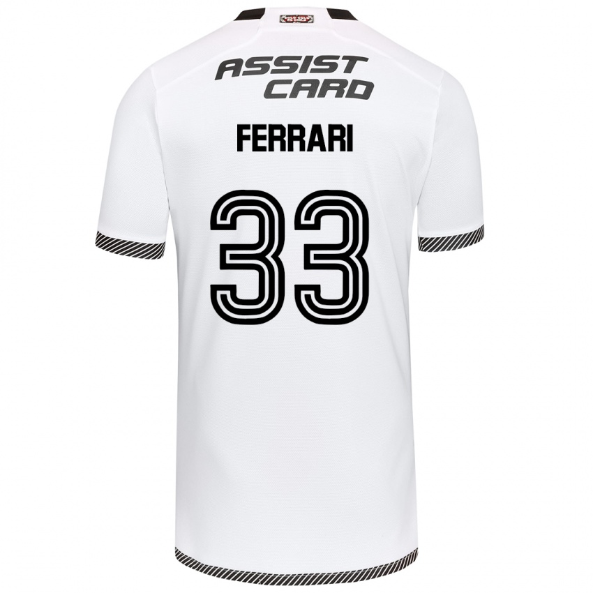 Gyermek Matías Ferrari #33 Fehér Fekete Hazai Jersey 2024/25 Mez Póló Ing