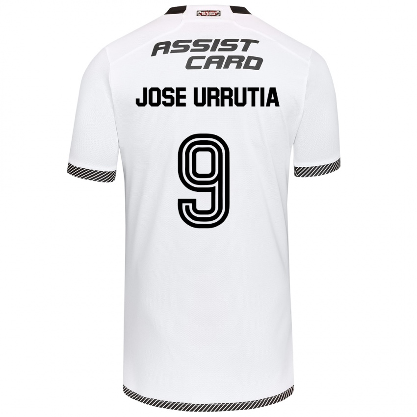 Gyermek María José Urrutia #9 Fehér Fekete Hazai Jersey 2024/25 Mez Póló Ing