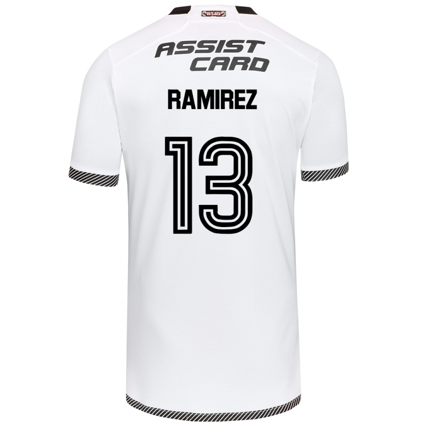 Gyermek Fernanda Ramírez #13 Fehér Fekete Hazai Jersey 2024/25 Mez Póló Ing