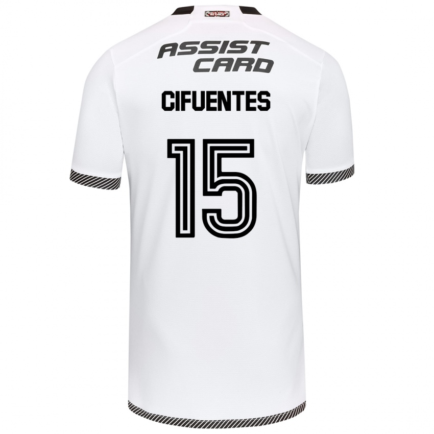 Gyermek Anaís Cifuentes #15 Fehér Fekete Hazai Jersey 2024/25 Mez Póló Ing