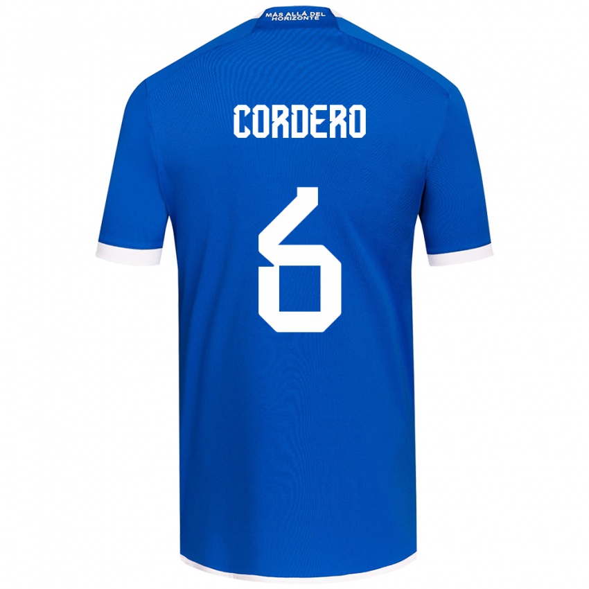 Gyermek Renato Cordero #6 Kék Fehér Hazai Jersey 2024/25 Mez Póló Ing