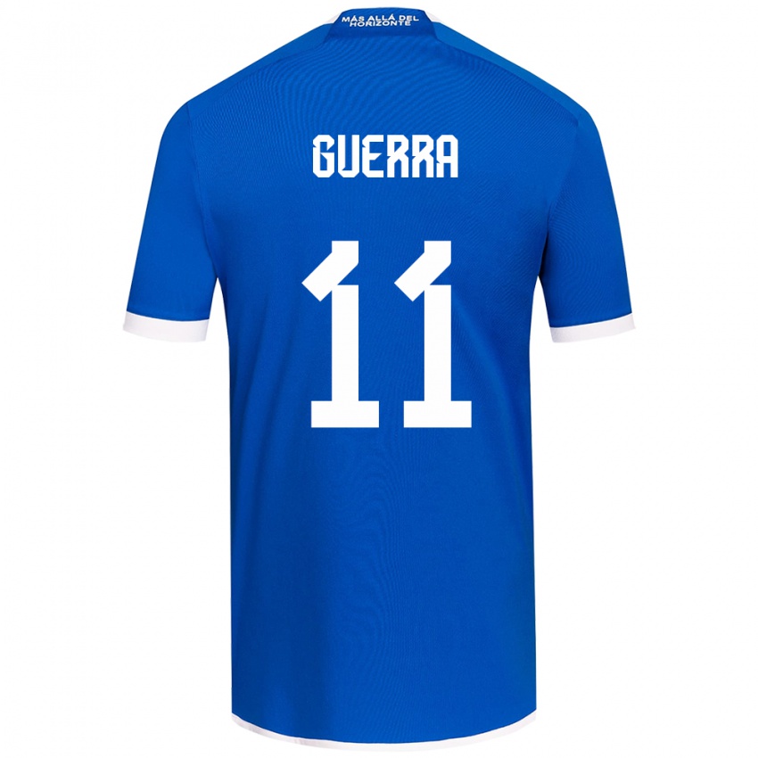 Gyermek Nicolás Guerra #11 Kék Fehér Hazai Jersey 2024/25 Mez Póló Ing