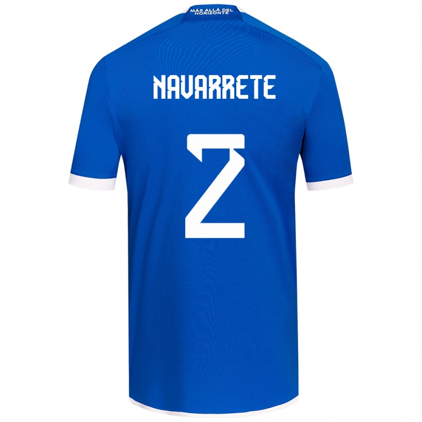 Gyermek Daniel Navarrete #2 Kék Fehér Hazai Jersey 2024/25 Mez Póló Ing