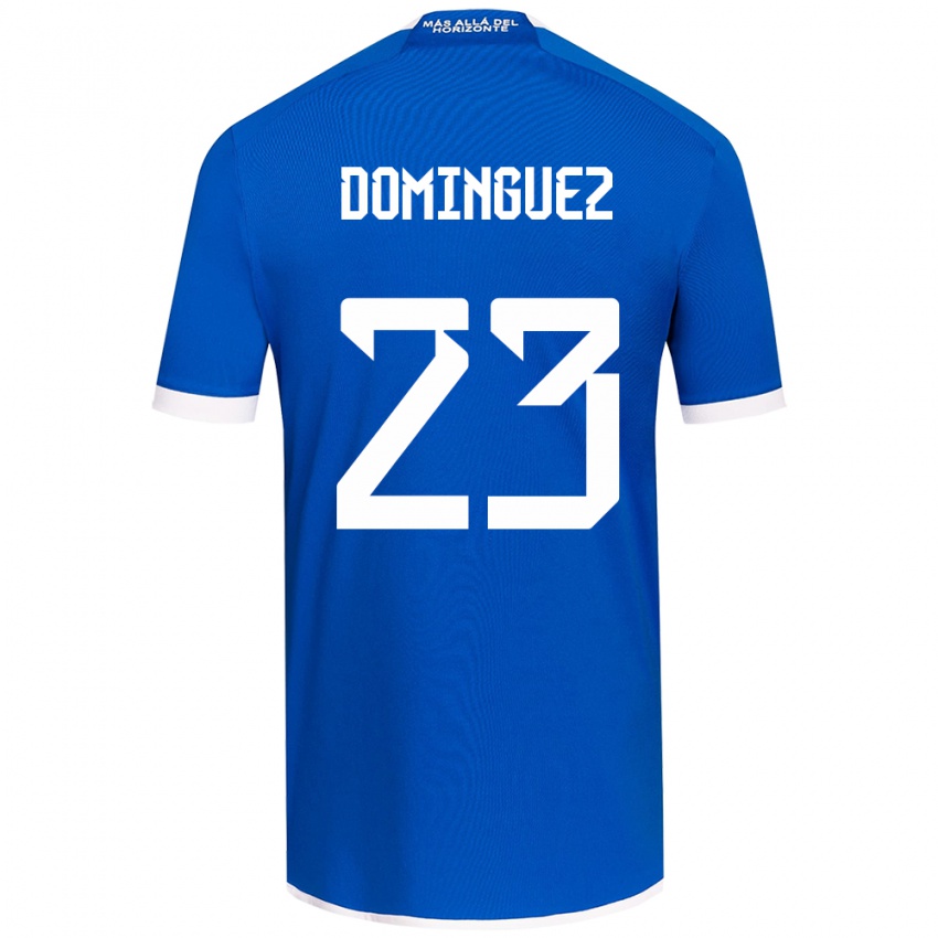 Gyermek Nery Domínguez #23 Kék Fehér Hazai Jersey 2024/25 Mez Póló Ing