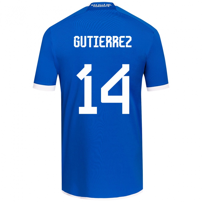 Gyermek Ana Gutiérrez #14 Kék Fehér Hazai Jersey 2024/25 Mez Póló Ing