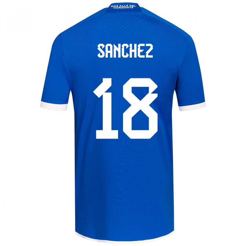 Gyermek Bárbara Sánchez #18 Kék Fehér Hazai Jersey 2024/25 Mez Póló Ing